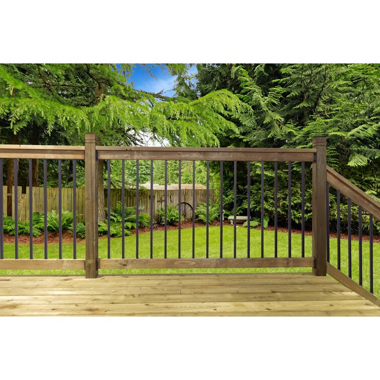 Vista Railing Traditional Brown Treated Deck Railing Kit Reviews   Traditional Brown Treated Deck Railing Kit 